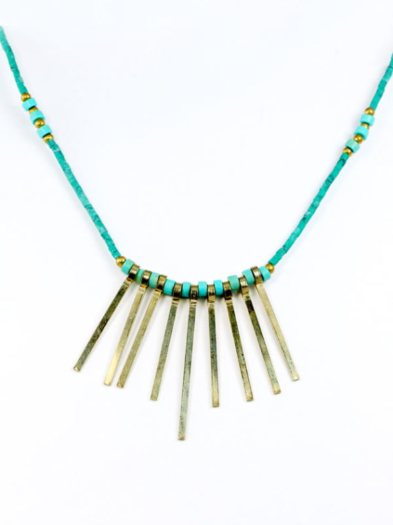 hanging vertical bars necklace