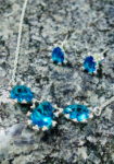 blue crystal jewelry set