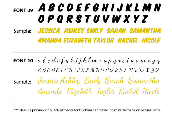 fonts for personalization